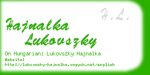 hajnalka lukovszky business card